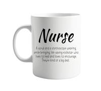 signkitsuk Nurse Appreciation 11oz Coffee Mug - Thank You Gift for Nurses, Healthcare Worker Present, Cute Ceramic Tea Cup for Nursing Professionals, Funny Work Mug for RN, LPN, & Medical Staff