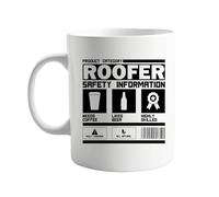 signkitsuk Roofer Mug - Funny Sarcastic Coffee Mug for Roofers, Roofing Contractors, Construction Workers - 11oz Ceramic Cup - Great Gift for Dad, Husband, Boyfriend, Coworkers - Black or White Mug