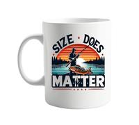 signkitsuk Size Does Matter Coffee Cup for Fishermen Who Love Big Catches - Funny Fishing Gift for Men, Women, and Friends Who Enjoy Fishy Adventures Hilarious 11oz Mug for Anglers