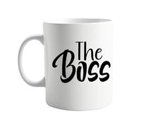 signkitsuk The Boss 11oz Ceramic Coffee Mug - Humorous Coffee Cup for Boss, Manager, or Leader - Office Desk Gift for Work, Birthday or Appreciation, Boss Lady or Boss Man Mug
