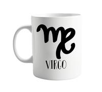 signkitsuk Virgo Zodiac Mug with Unique Star Sign Design - Ceramic Coffee Cup Featuring Virgo Constellation and Astrological Symbols - Ideal for Virgo Astrology Enthusiasts