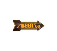 SignMission D-A-10-999906 10 x 30 in. Indoor & Outdoor Decor Direction Sticker Vinyl Wall Decals - Cold Beer to Go - 24 in.