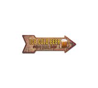 SignMission D-A-12-999808 12 x 36 in. Indoor & Outdoor Decor Direction Sticker Vinyl Wall Decals - Ice Cold Beer - 24 in.