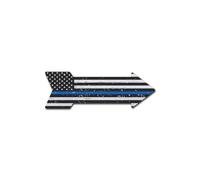 SignMission D-A-12-999984 12 x 36 in. Indoor & Outdoor Decor Direction Sticker Vinyl Wall Decals - American Flag Thin Blue Line - 24 in.