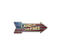 SignMission D-A-999782 6 x 18 in. Indoor & Outdoor Decor Direction Sticker Vinyl Wall Decals - Land of the Free - 24 in.