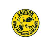 SignMission FD-C-16-99870 16 x 16 in. Non-Slip Circle Vinyl Floor Decal - Wear Protective Equipment 5