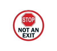 SignMission FD-C-16-99908 16 x 16 in. Non-Slip Circle Vinyl Floor Decal - Not An Exit