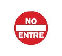 SignMission FD-C-16-99914 16 x 16 in. Non-Slip Circle Vinyl Floor Decal - No Entre
