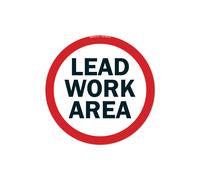 SignMission FD-C-16-99918 16 x 16 in. Non-Slip Circle Vinyl Floor Decal - Lead Work Area