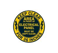 SignMission FD-C-16-99922 16 x 16 in. Non-Slip Circle Vinyl Floor Decal - Keep Clear for 36 Inches