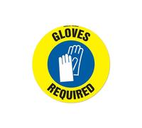 SignMission FD-C-16-99930 16 x 16 in. Non-Slip Circle Vinyl Floor Decal - Gloves Required