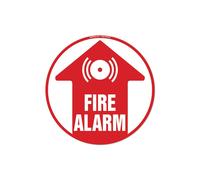 SignMission FD-C-16-99940 16 x 16 in. Non-Slip Circle Vinyl Floor Decal - Fire Alarm