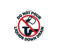 SignMission FD-C-16-99949 16 x 16 in. Non-Slip Circle Vinyl Floor Decal - Do Not Pour