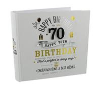 Signography 70th Birthday 4"x6" Photo Album Black and Gold Design FL29970