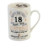Signography Ceramic 18th Birthday Mug Silver & Gold Design CM24518