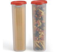 SIGNORA WARE Multi Purpose Tall Home Kitchen Clear Storage Container with Locking Lids - For Pasta Noodles Nuts Beans Staples and more - 100% Food Grade Plastic - Airtight, Leakproof, Watertight Seal