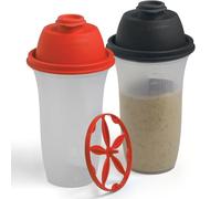 SIGNORA WARE Signoraware Shaker Bottles | 17-Ounce Plastic Protein Shake Bottle for Meal Replacement Shakes & Smoothies, Beverages, Mixing Salad Dressing & Sauces, Margarita, More | 2 Pack