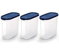 SIGNORA WARE Signoraware Modular Oval No.3 Container Set, 1.7 Litres, Set Of 3 Mod Blue