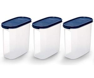 SIGNORA WARE Signoraware Modular Oval No.3 Container Set, 1.7 Litres, Set Of 3 Mod Blue