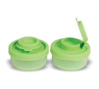 Signoraware Spice Dwarf Salt and Pepper Shakers Ideal for Car, Office, Camping and On the Go - Order Salt Shaker Spices (Set of 2 Spice Gnomes 40 ml, Green)