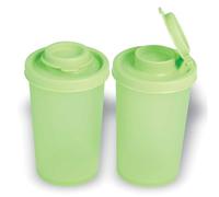 Signoraware Spice Dwarf Salt and Pepper Shakers Ideal for Car, Office, Camping and On the Go - Order Salt Shaker Spices Set of 2 Spice Gnomes 140 ml Transparent Green