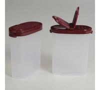 Signoraware Spice Dwarf Salt and Pepper Shakers Ideal for Car, Office, Camping and On the Go - Order Salt Shaker Spices (2 Spice Giants, 280 ml, Dark Red)