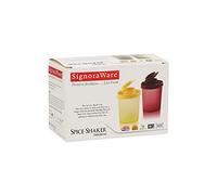 Signoraware Spice Dwarf Salt and Pepper Shakers Ideal for Car, Office, Camping & On the Go - Order Salt Shaker Spices Set of 2 Spice Gnomes 90 ml Transparent White