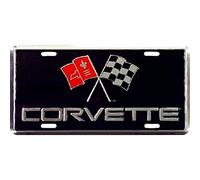 Signs 4 Fun Corvette License Plate, Black