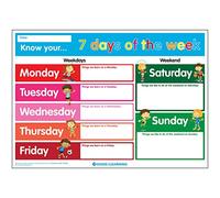Signs 4 Learning know Your 7 Days of The Week A2 Poster, Heavy Duty, 420mm x 594mm
