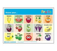 Signs 4 Learning know Your Fruits A3 Poster, Standard, 297mm x 420mm
