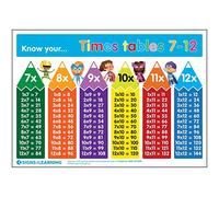 Signs 4 Learning know Your Times Tables 7-12 A3 Poster, Standard, 297mm x 420mm