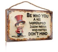Signs And Plaques Be Who You Are: A Whimsical Reminder To Embrace Your True Self Wooded Sign Bar Decor And Accessories Bathroom Decor Sets(23X35CM)