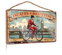 Signs And Plaques Canada'S Great Tiny Exhibition: A Victorian Bicycle Ride Through Wooded Sign Funny Kitchen Signs Front Door Sign Plaque(15X28CM)