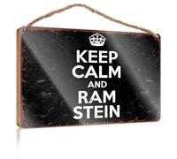 Signs And Plaques Keep Calm And Ramstein: A Unique Musical Tribute Poster Wooded Sign Funny Kitchen Signs Front Door Sign Plaque(20X30CM)