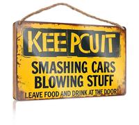 Signs And Plaques Keep Out: No Food Or Drink Inside! Wooden Sign Restroom Sign Funny Fall Front Porch Decorations(15X28CM)