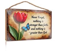 Signs and Plaques Never Forget, Nothing is Stronger Than Faith. Pool Stuff Pool Stuff(15X28CM)