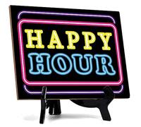 Signs ByLITA Happy Hour Table Sign with Acrylic Stand (6x8“)