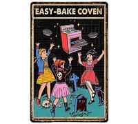Signs Easy Bake Coven Baking Halloween Tin Sign Retro Plaque For Pub Club Office Cafe M