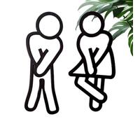 Signs For Bathroom | Creative Acrylic Fade Resistant Decorations - Bathroom Decoration Sign | For Home Hotel Restaurant Parties Events Public Areas Outdoor Areas Flu