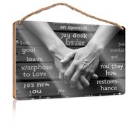 Signs For Bathroom Restoration Of Love And Hope Wooden Sign Hangding Wood Sign Funny Kitchen Wall Decor(23X35CM)