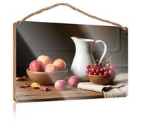 Signs For Front Door A Still Life With Fruit And A Pitcher Home Signs Decor Funny Door Hanging Signs(20X30CM)