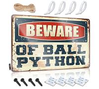 Signs For Garage Beware Of Ball Python Sign Bar Stuff For Man Cave Tin Decor(20X30CM)