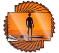 Signs For Garage Surfing Into The Sunset: A Solo Journey On The Blade Stickers 10Pcs Funny Bedroom Decor Funny Bar Decor(12X18CM)