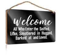 Signs For Kitchen Welcome All Who Enter. Funny Bedroom Decor Retro Decor(20X30CM)