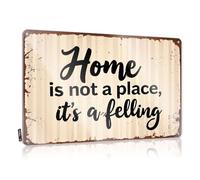 Signs For Man Cave Home Is Not A Place, It'S A Feeling. Tin Sign Funny Signs Metal Funny Poster Sign(30X40CM)