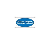 Safety Sign Fire Door Keep Shut 100x100mm Self-Adhesive (5 - KM14A/S