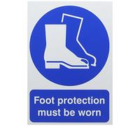 SIGNS & LABELS MA01450R Safety Sign, Foot Protection Must be Worn, A4 PVC