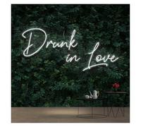 Signs Lamp Neon Signs Drunk in Love Lights USB Powered, Adjustable Brightness Neon Lights Suitable for Party Decor 20.5cmx42cm(F)