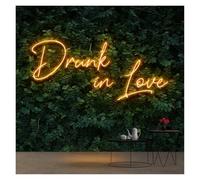 Signs Lamp Neon Signs Drunk in Love Lights USB Powered, Adjustable Brightness Neon Lights Suitable for Party Decor 20.5cmx42cm(G)