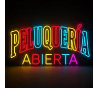 Signs Lamp "Peluqueria Abierta" Neon Sign Dimmable